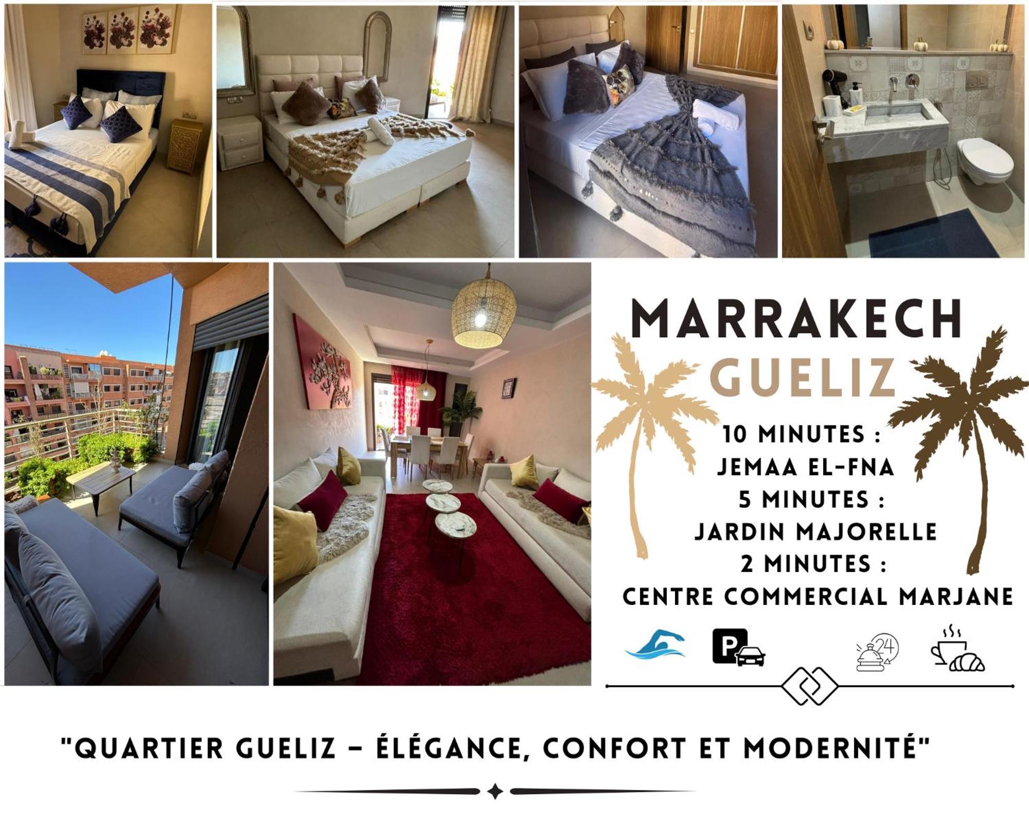 Appartement Neuf Climatise, Centre Marrakech. Marrakesh Bagian luar foto